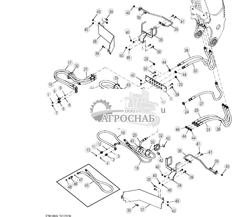 Гидравлическая система стандартной рукояти, нижняя секция - ST815276 571.jpg